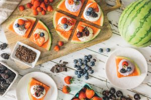 WATERMELON WHEEL WITH GRASS-FED YOGURT AND TOPPINGS